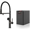 GESSI miscelatore rubinetto da cucina 60722 707 Black Metal Brushed VITA Collection con unità CALDO 60806 - 60722-707+60806