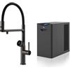 GESSI miscelatore rubinetto da cucina 60722 707 Black Metal Brushed VITA Collection con unità FREDDO 60802 - 60722-707+60802