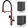 GESSI miscelatore rubinetto da cucina 60722 708 Copper Brushed VITA Collection con unità CALDO e FREDDO - 60722-708+60806+60802