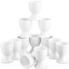 MALACASA Serie REGULAR, Set di 12 Portauova in Porcellana, 4,8 x 6,6 cm, Design Classico e Semplice, Perfetti per la Colazione e l'Uso Quotidiano, Bianco Crema
