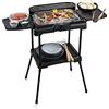 Princess Barbecue Elettrico con Mensole, 2200 watt, Sistema anti-fumo, Paravento, Superficie di 40 x 24.5 cm, Nero