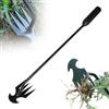 Generico Zappe da Giardino per Diserbo, Sarchiatore Manuale con Manico, Attrezzi per Diserbo, Earchiatore per Erbacce Professionale, Estirpatore Erbacce orto, Estirpatore Erbacce Manuale (Nero 50CM)