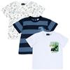 Chicco, T-Shirt Bambino, Set di 3 Magliette a Manica Corta, in 100% Cotone, Ideali per la Primavera e L'Estate, Abbigliamento Bambini e Ragazzi, Bianco, 8 Anni