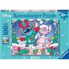 Ravensburger - Puzzle 100 Pezzi XXL Stitch, Idea Regalo per Bambini 6+ Anni, Gioco Educativo e Stimolante