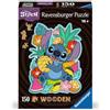 Ravensburger - Puzzle Wooden in Legno, 150 Pezzi, Tema Disney Stitch con 15 Piccole Sagome in Legno, Puzzle Animali, Idea Regalo 10+ Anni