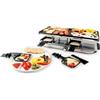 Swissmar Geneva Raclette per 8 persone, griglia raclette con padella, piastra antiaderente in alluminio pressofuso e 8 padelle per raclette, 1400 W