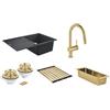 Grohe Set rubinetto da cucina Grohe Minta 32321GN2, lavello in granito Grohe K400 31639AP0, 40853GN0, 40854GN0, 40997GN0