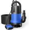 Wiltec Pompa sommersa acque nere 400 w 7.500 l/h Elettropompa a immersione per pozzo giardino