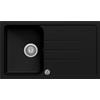 Generic Lavello cucina Romeo nero 1 vasca piletta automatica con gocciolatoio cm 86 x 50 Made in Italy