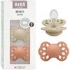 BIBS Infinity Ciuccio, 0-6 mesi, confezione da 2, Vanilla/Peach