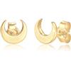 Elli Orecchini Donna Simbolo Mezza Luna Opaco in Argento Sterling 925