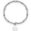 JEWELS BY LEONARDO Bracciale Elisabeth - Bracciale elastico in acciaio inox color argento - Mix di diverse sfere di metallo - 19 cm di lunghezza - Gioielli regalo per donne - 024841, Eine Grösse,