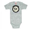 Logoshirt® Harry Potter I Platform 9 3/4 I Logo I Baby Body I Tutina Neonata I Bimba I Ragazze e Ragazzi I Manica Corta I 100% Cotone I Grigio I Design Originale Concesso su Licenza, Taglia 74-8