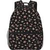 soldwellsd Zaino Dark Academia, zaino a fungo, zaino stravagante, zaino da donna, zaino goblincore, zaino nero, 29 x 19,8 x 39,9 cm, 011, Estetica Floreale Nero 07, Taglia unica