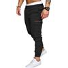 Generic Uomo Pantaloni Cargo Elasticizzati Comode Multi Tasche Cintura Elastica Laterali Trousers Hip Hop Gamba Larga da Allenamento