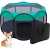 Floving Box Portatile per Animali Domestici, 91x91x58cm Gabbie per Cani per Interni ed Esterni, recinto Pieghevole per Cani, Cuccia per Gatti (Nero)