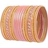 Touchstone 2 dozzine di braccialetti speciali in metallo con texture in lega di metallo con design speciale per bambini per donna 2.75 Set di 2 Grande Rosa scuro