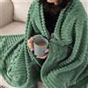 EMEMA Coperta Pile 150x200 cm Coperta Divano Velluto Plaid in Singolo e Matrimoniale Letto Morbida Decorazioni Casa Tinta Unita per Letto Ufficio Elegante 1 Pezzo Verde Chiaro