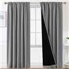 BellaHills 100% Tende Oscuranti per Interni 2 Pezzi 132L x 240A cm, Tende Camera da Letto Curtains Termica Isolante per Salotto Eleganti Moderne Tenda Fonoassorbente, Grigio