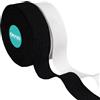 Okaei Elastico da 10 m, con elastico da cucire, certificato Öko-Tex, facile da allungare, larghezza 50 mm, ideale per cucito, abbigliamento e fai da te, 5 m, nero e 5 m bianco