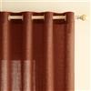 EMEMA Tende Lino Trasparente con Occhielli Tenda a Traslucido Tende Moderne a Vela per Porte Balcone Adatte per Soggiorno Camera da Letto 2 Pannelli 140x215 cm Rosso mattone