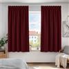 Deconovo Tende Oscuranti Camera da Letto 2 Pezzi, Termiche Isolanti, Tende Coprente e Moderne per Finestre Interni, 132x138 CM (Larghezza x Altezza), Rosso Scuro