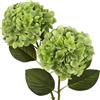 Briful Ortensie artificiali come vere, rami d'arte, fiori di seta, per mazzi da sposa, casa, ufficio, hotel, decorazione per feste (verde, 2 pezzi)