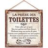 Rétro Targa metallica da appendere, motivo: preghiera dei toilette, 20 cm