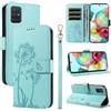 Bravoday Cover per Samsung Galaxy A51 4G, Custodia in PU Pelle Portafoglio Flip Schede con Slot per Carte, Magnetica Antiurto Cover per Galaxy A51 4G, Verde