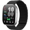 Hinnwer 22mm Cinturino Compatibile con Amazfit Balance 3/Amazfit Balance Ultra/Cheetah 2 Ultra/Bip Max/Active Max/T-Rex 3 Pro 48mm per Uomini Donne, Cinturini Magnetico Silicone Nero