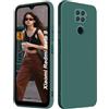 ISOI - Cover per Xiaomi Redmi Note 9, Custodia Morbida in Silicone Liquido, Protezione Completa Antiurto Ultra Sottile per il Corpo - Verde Notte