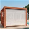 DEGHI Tenda a caduta bianca lato da 3,6 m per pergola o gazebo bioclimatico terracotta - Harmony