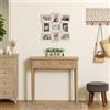 DEGHI Consolle 80x76h cm effetto legno anticato con 2 cassetti - Eveline