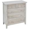 DEGHI Cassettiera 73x81h cm effetto legno anticato con 5 cassetti - Eveline
