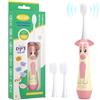 NELL&WELL Spazzolino elettrico per bambini, timer da 2 minuti, 3 modalità con memoria, impermeabile IPX 7, spazzolino da denti per bambini alimentato a batteria con 3 testine morbide per bambini