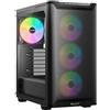 be quiet! Pure Base 501 LX Black case per PC, airflow elevato, prestazioni elevate, 4 ventole Light Wings LX PWM, illuminazione ARGB, controller e hub ARGB-PWM, straordinaria pressione statica