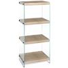 Fashion Commerce Libreria Line Kenya in Vetro e MDF, 40 x 30 x 100,5 cm