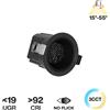 Faro da Incasso Nero 8W, Foro Ø55mm, CCT, 15°-55° con driver Philips Bianco Variabile CCT