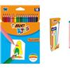 BIC Tropicolors pastello colorato & Evolution 646 HB - Matita con gomma, 12 pezzi, colori assortiti