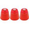 KUM - Temperamatite con contenitore Softie 221 M1, rosso, confezione da 3 | Temperamatite con doppio contenitore flessibile e resistente alla rottura per matite e matite colorate