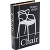 DRW Scatola libro in legno dm con scatola di portate in metallo nero e bianco 26x17x5cm
