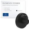 Villeroy & Boch Elements - Tender - Gancio portasciugamani da parete, gancio da parete in zinco, accessori da bagno, gancio rotondo, 54 x 32 x 54 mm, nero opaco