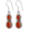 mantraroma orecchini argento 925 corniola pietra rossa arancione orecchini con pietre preziose vero argento ciondolo in argento sterling da donna regalo