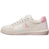 Calvin Klein Donna Sneakers con Suola Preformata Chunky in Pelle, Beige (Eggshell/Dusty Rose), 40