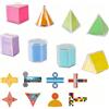 WizeFolk 8 Pezzi modello geometrico,figure geometriche 3D,forme geometriche manipolatori,per l'insegnamento contare i blocchi manipolatori matematici plastica kit e esperimenti di scienze
