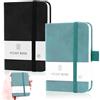 AIMEKE 2 Pezzi Taccuino Tascabile Taccuino A7 Righe Quaderno Appunti Piccolo Mini Diario 200 Pagine Block Notes Piccoli con Elastico per Scolastiche, Ufficio