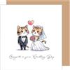 Edition Seidel HQ144 SW025 Biglietto d'auguri quadrato, di qualità superiore, per matrimonio, con busta, motivo gatti e felini, divertente