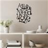 Wallity Hanah Home Elegante accessorio decorativo da parete in metallo, nero, 44 x 57 cm, 100% metallo, spessore 1,5 mm, leggero (0,44 kg), perfetto per l'arredamento moderno della casa