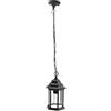 Zarivy Ciondolo da esterno in alluminio IP44, 1 x E27, nero, 17,5 x 17,5 cm, ideale per illuminare cortili e ingressi con stile.