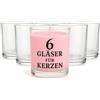 Glasmark KROSNO 1992 Barattoli in Vetro Transparente 6 Pezzi per Fabbricazione Candele Fai Da Te 180 ml